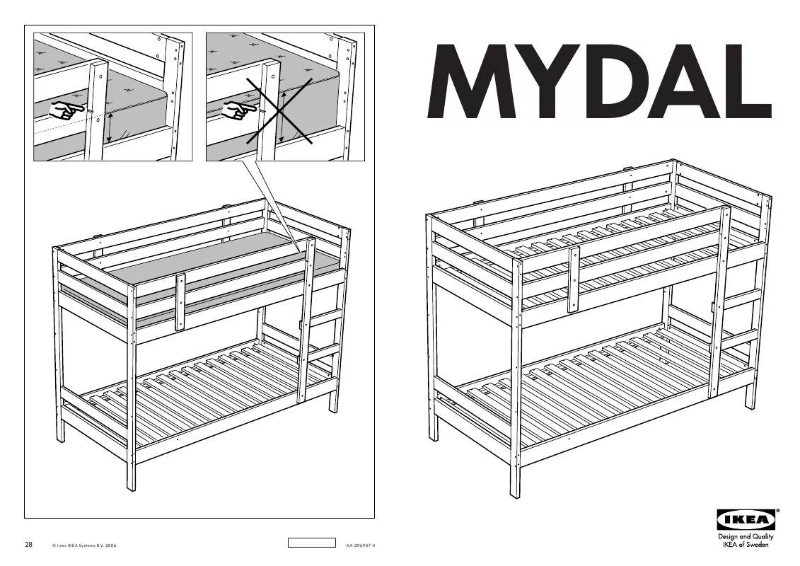 Mode d'emploi IKEA MYDAL ETAGENBETTGESTELL