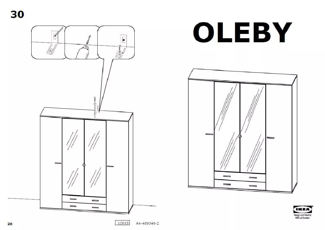 Mode d'emploi IKEA OLEBY SCHRANK MIT 4 TUREN