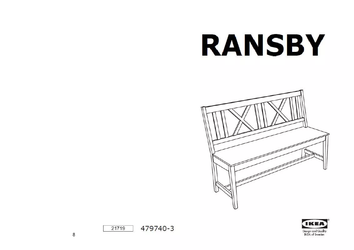 Mode d'emploi IKEA RANSBY BANK