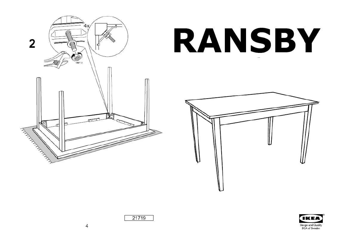 Mode d'emploi IKEA RANSBY TISCH