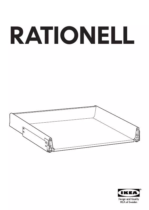 Mode d'emploi IKEA RATIONELL SCHUBLADE NIEDRIG