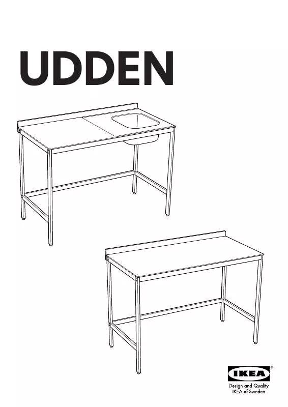 Mode d'emploi IKEA UDDEN SPÜLENTISCH 126X90