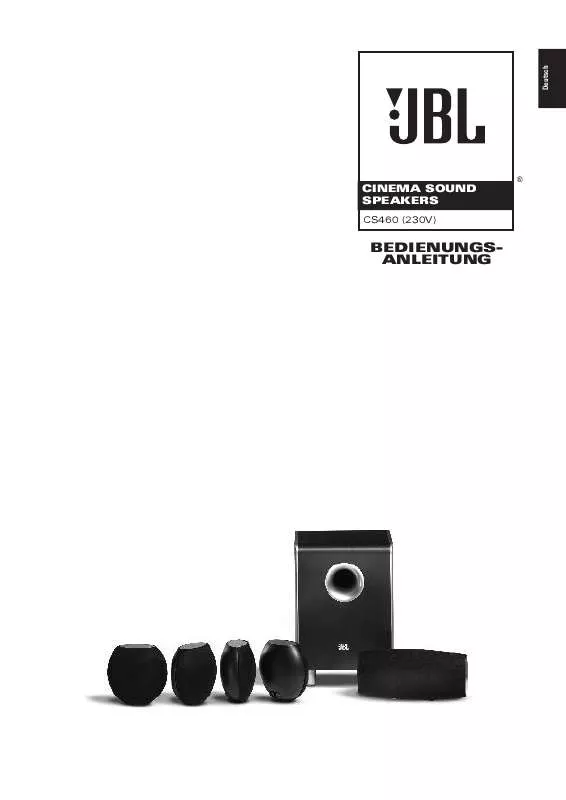 Mode d'emploi JBL CS 460 (220-240V)