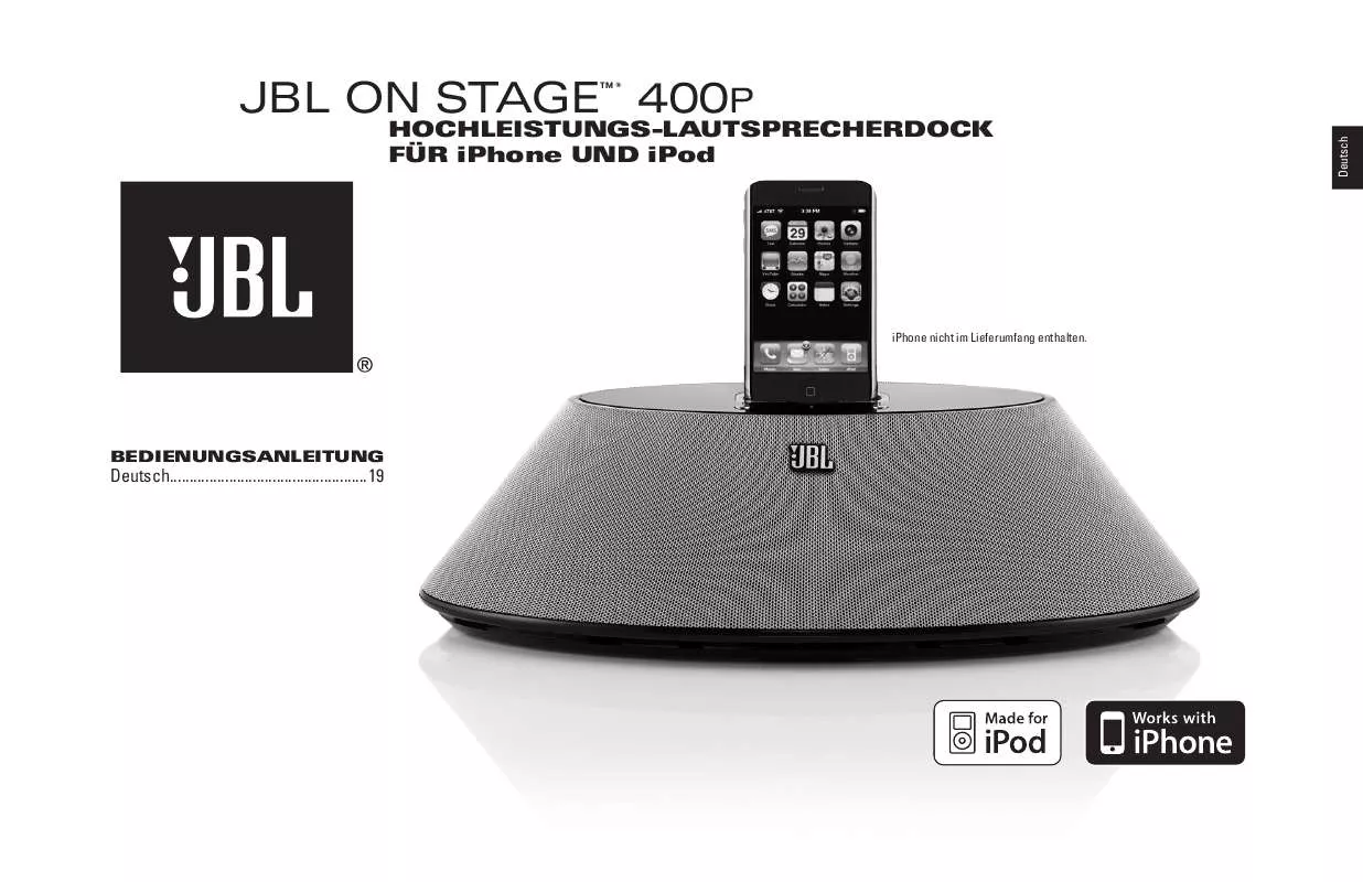 Mode d'emploi JBL ON STAGE 400P