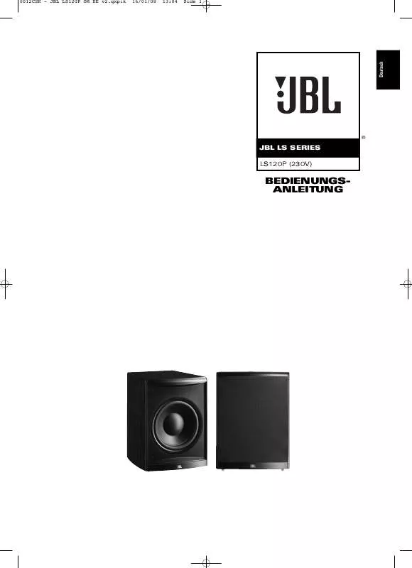 Mode d'emploi JBL LS120P/230 (220-240V)