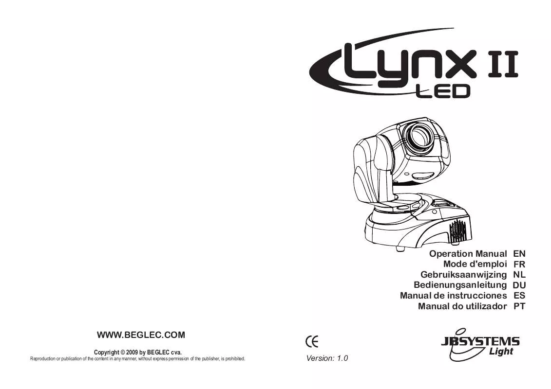 Mode d'emploi JBSYSTEMS LYNX II