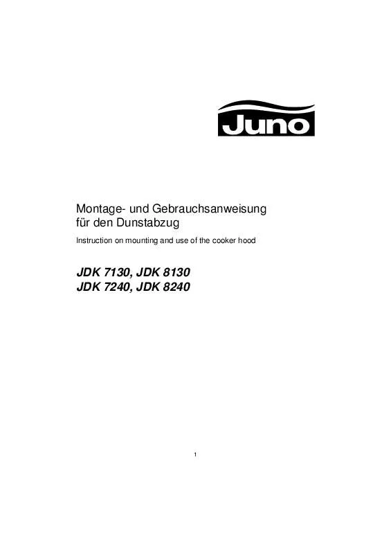 Mode d'emploi JUNO JDK8130E