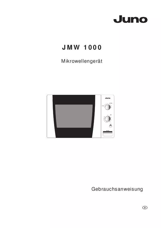 Mode d'emploi JUNO JMW1000S