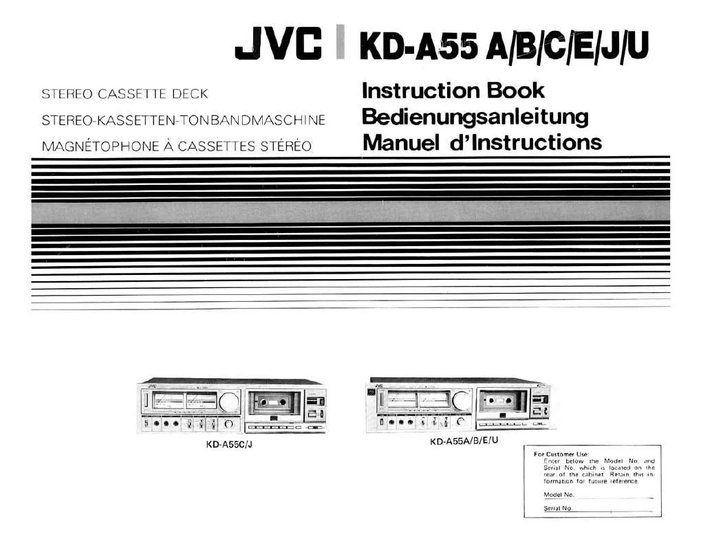 Mode d'emploi JVC KD-A55