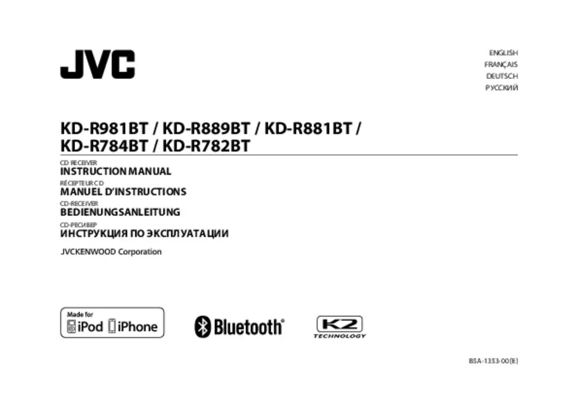 Mode d'emploi JVC KD-R981 BT