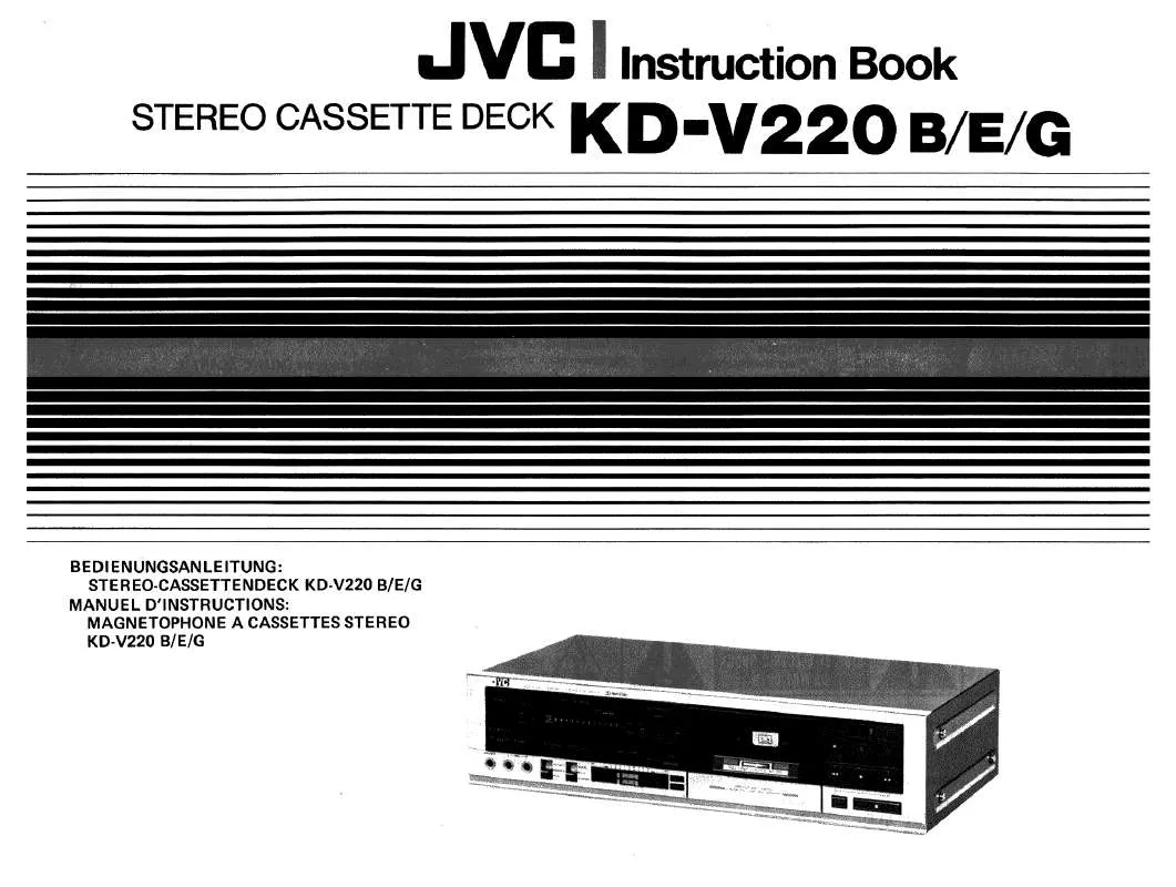 Mode d'emploi JVC KD-V220