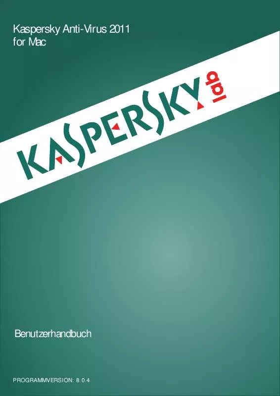 Mode d'emploi KASPERSKY LAB ANTI-VIRUS 2011 V8.0.4