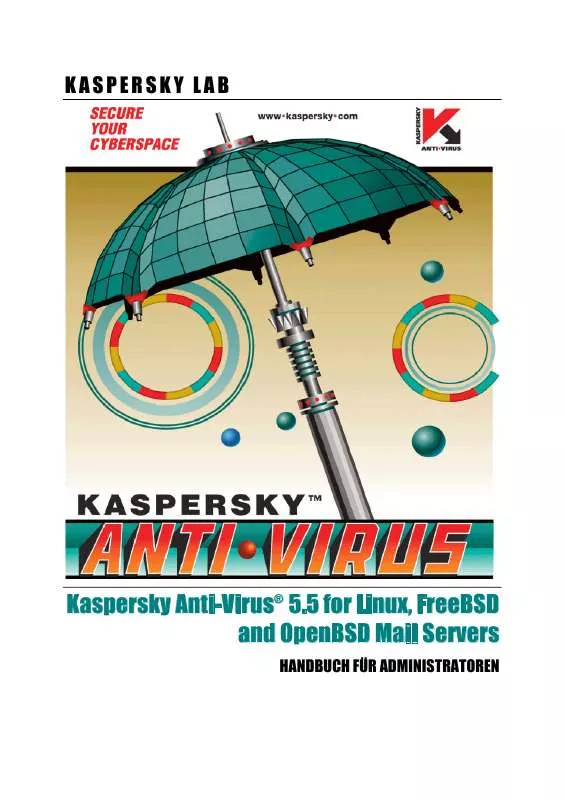 Mode d'emploi KASPERSKY ANTI-VIRUS FOR FREEBSD/OPENBSD MAIL SERVERS