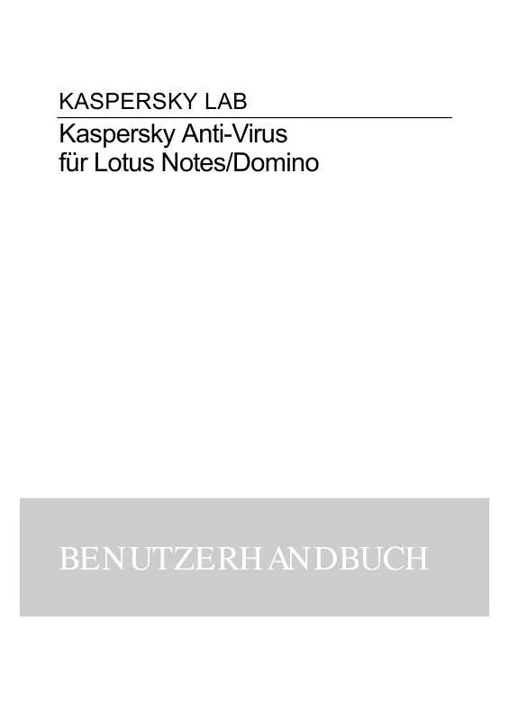 Mode d'emploi KASPERSKY ANTI-VIRUS
