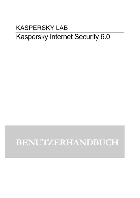 Mode d'emploi KASPERSKY INTERNET SECURITY 6.0