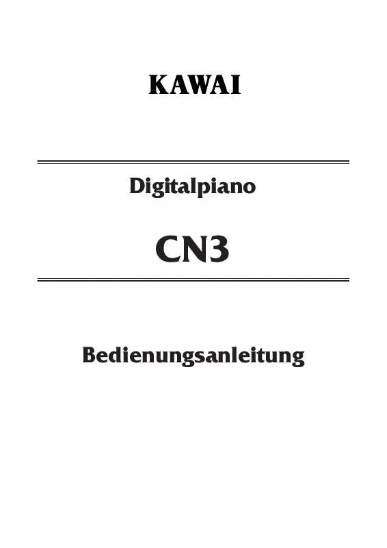 Mode d'emploi KAWAI CN3