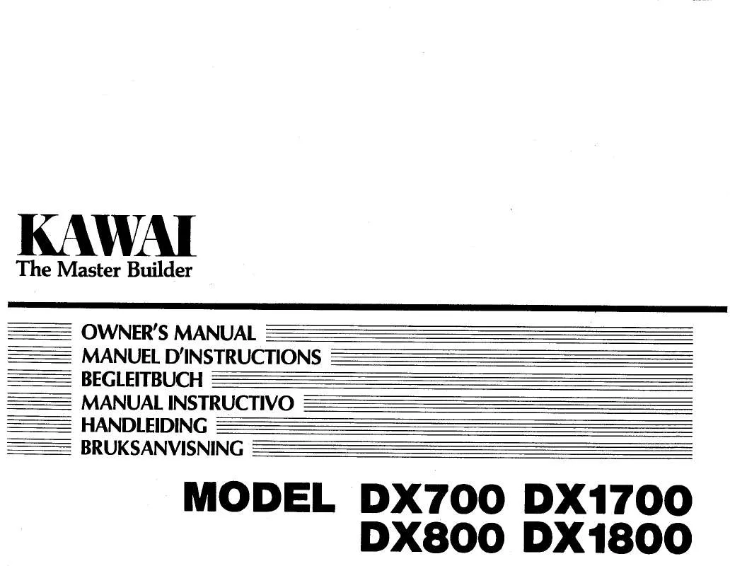 Mode d'emploi KAWAI DX1800