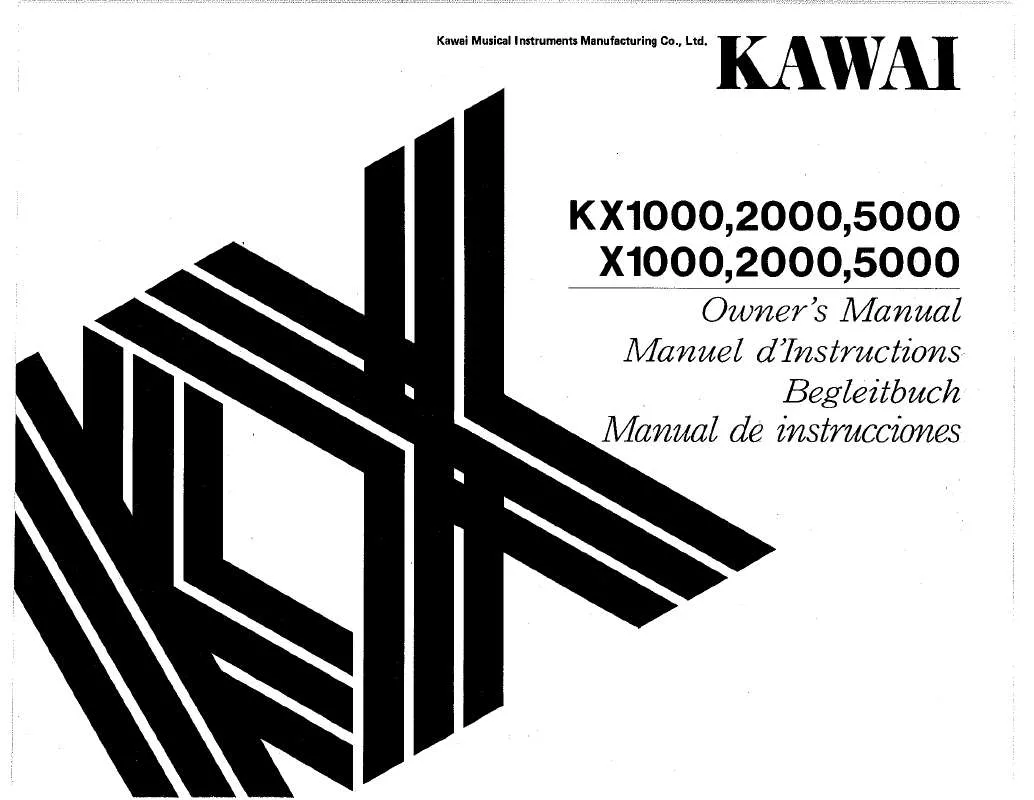 Mode d'emploi KAWAI KX2000