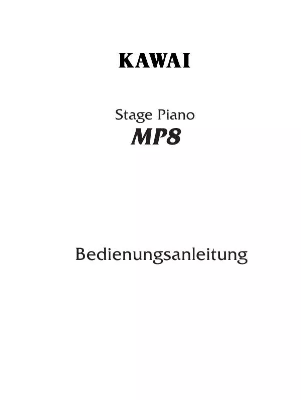 Mode d'emploi KAWAI MP8