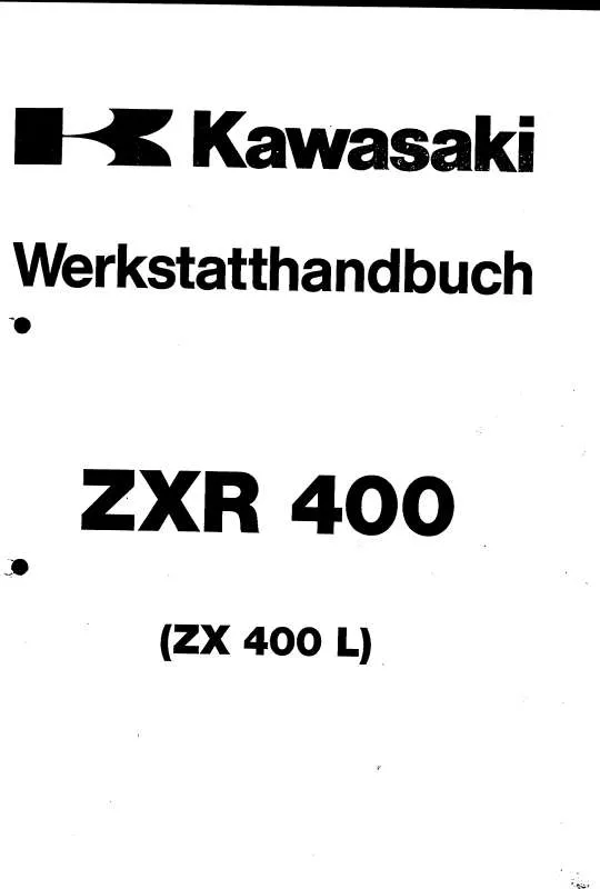 Mode d'emploi KAWASAKI ZXR 400