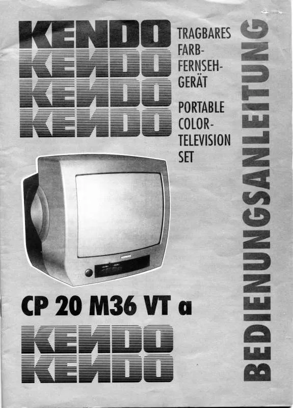 Mode d'emploi KENDO CP 20 M36 VT A