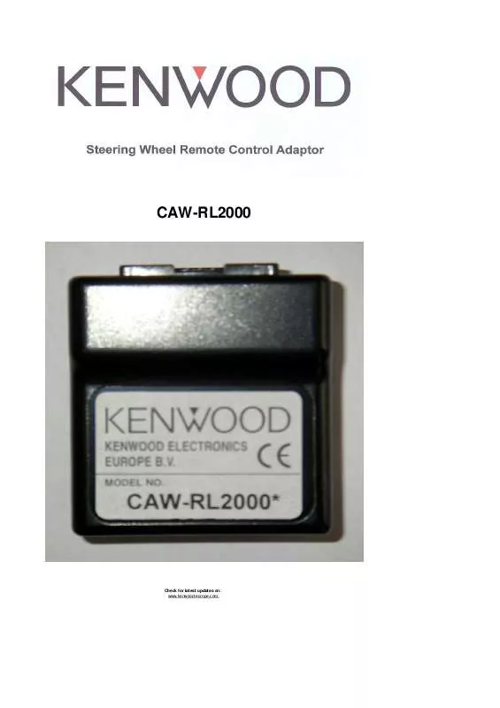 Mode d'emploi KENWOOD CAW-RL2000