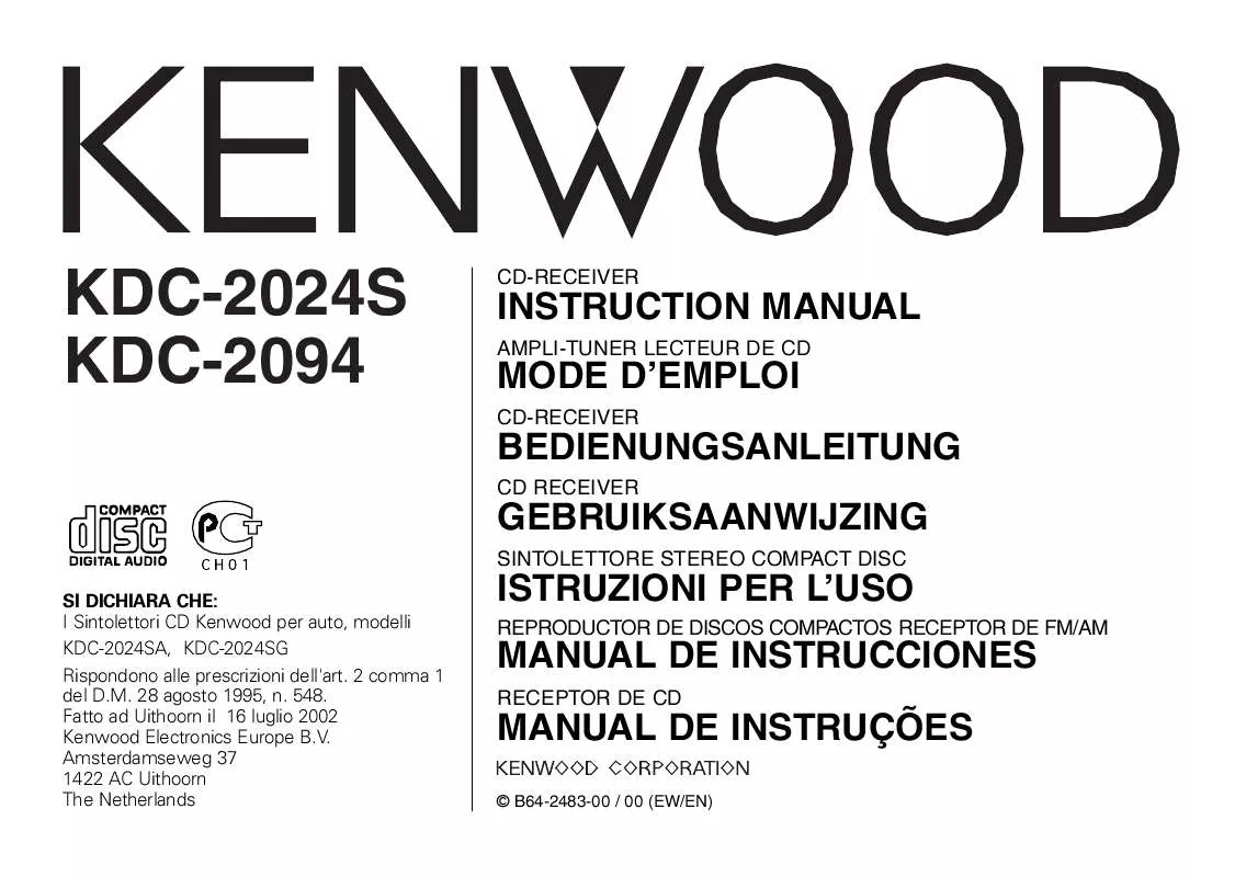 Mode d'emploi KENWOOD KDC-2094S
