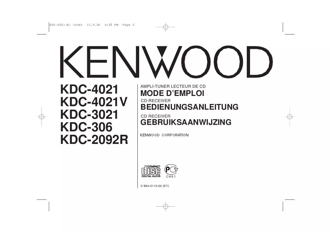 Mode d'emploi KENWOOD KDC-4021V