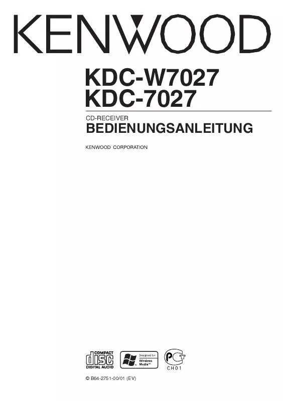 Mode d'emploi KENWOOD KDC-M7027