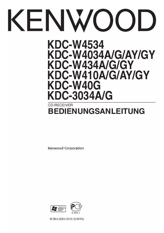 Mode d'emploi KENWOOD KDC-W4034G