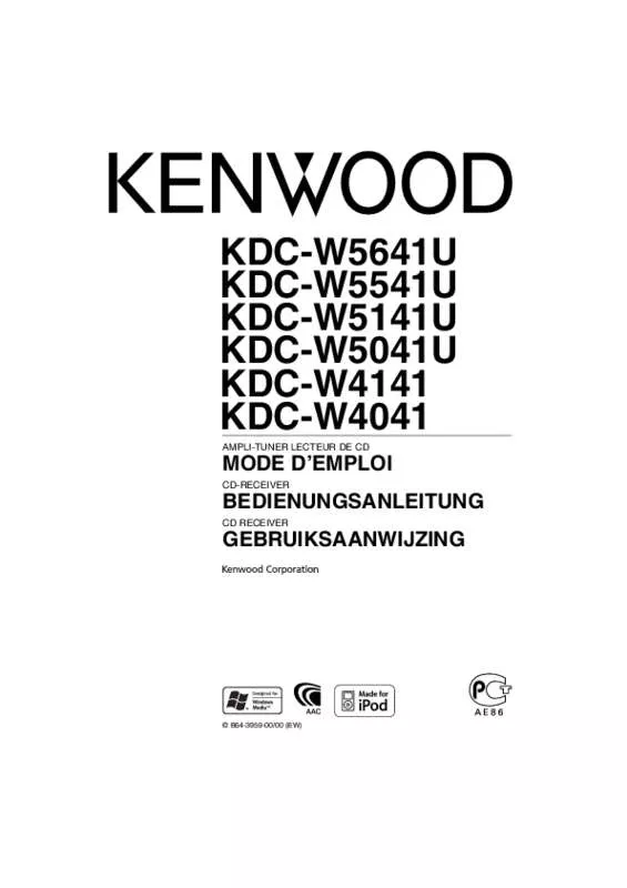 Mode d'emploi KENWOOD KDC-W4041