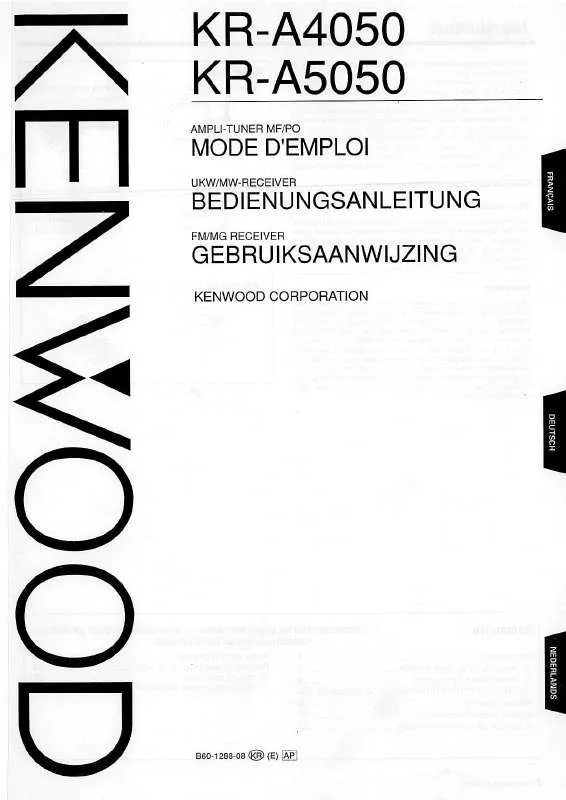 Mode d'emploi KENWOOD KR-A4050