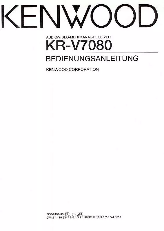 Mode d'emploi KENWOOD KR-V7080