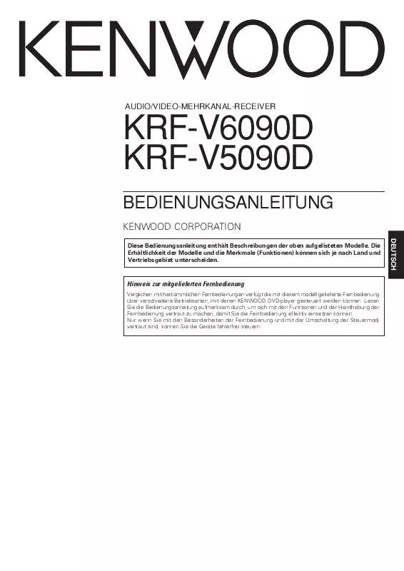Mode d'emploi KENWOOD KRF-V5090D