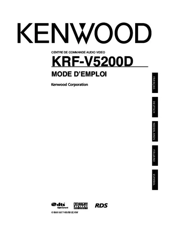 Mode d'emploi KENWOOD KRF-V5200D