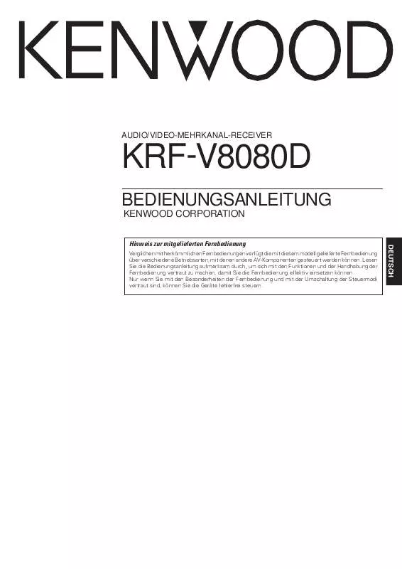 Mode d'emploi KENWOOD KRF-V8080D