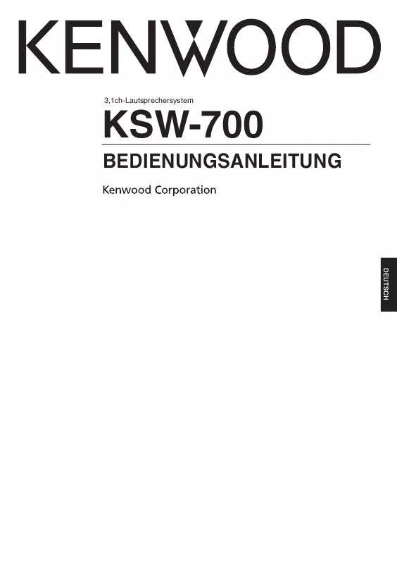 Mode d'emploi KENWOOD KSW-700