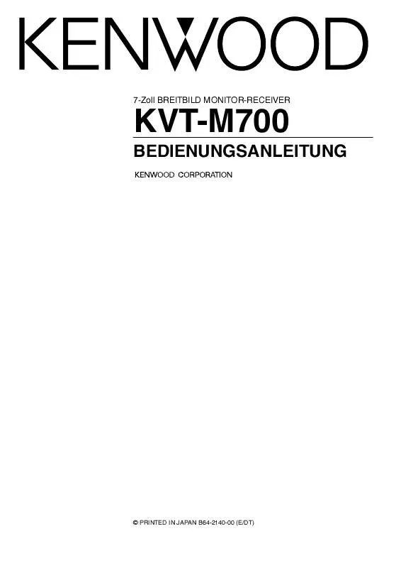 Mode d'emploi KENWOOD KVT-M700