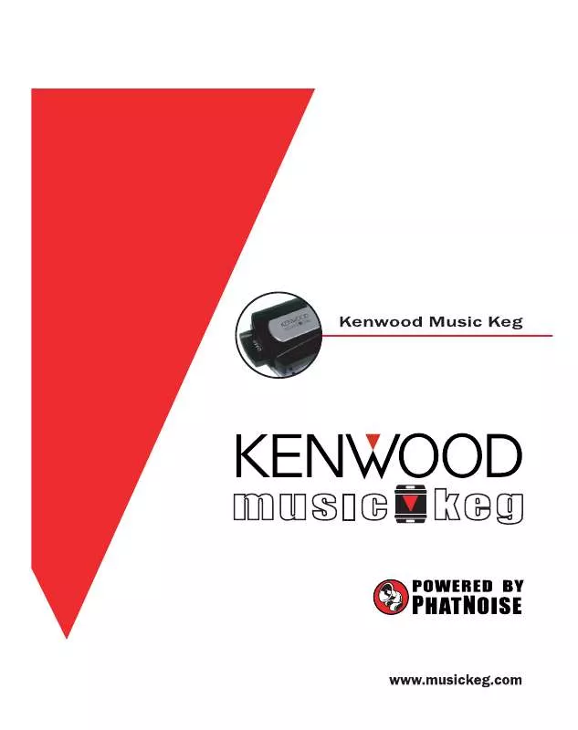 Mode d'emploi KENWOOD MUSIC KEG