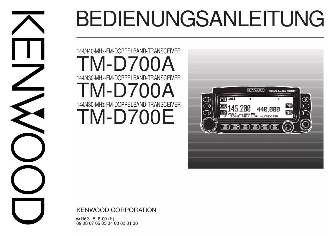 Mode d'emploi KENWOOD TM-D700A