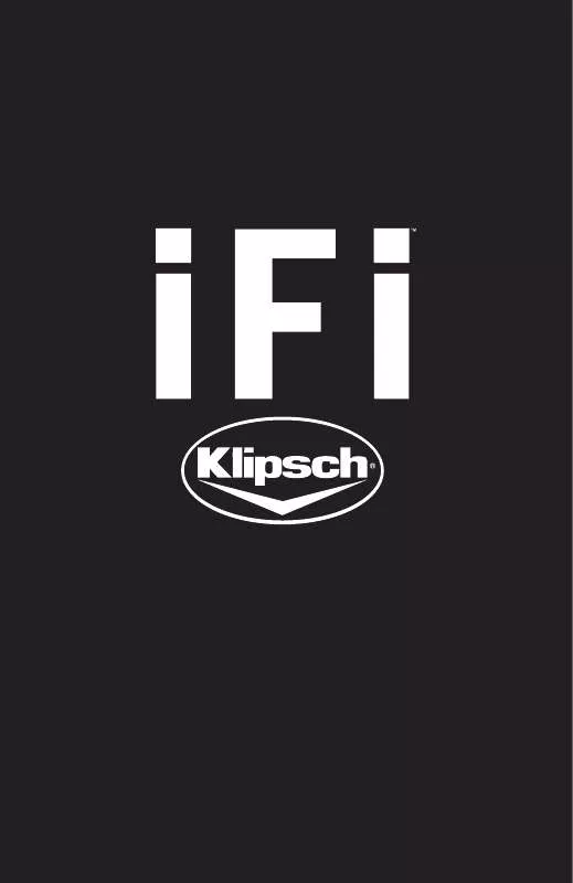 Mode d'emploi KLIPSCH IFI
