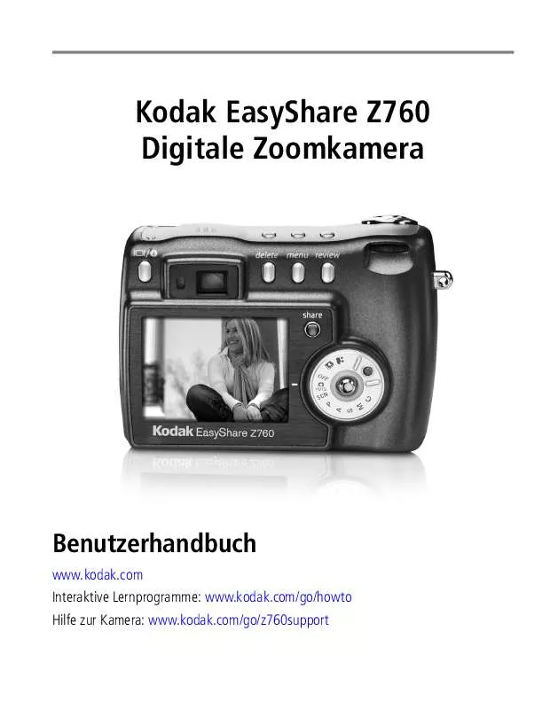 Mode d'emploi KODAK EASYSHARE Z760