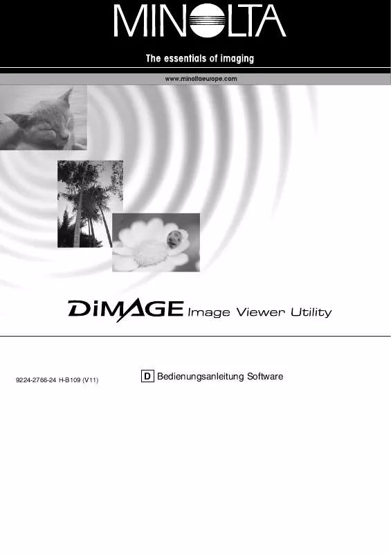 Mode d'emploi KONICA MINOLTA DIMAGE IMAGE VIEWER UTILITY 1.1 FOR DIMAGE 7&5
