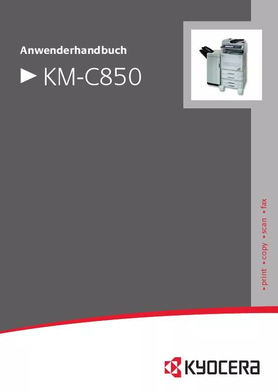 Mode d'emploi KYOCERA KM-C850