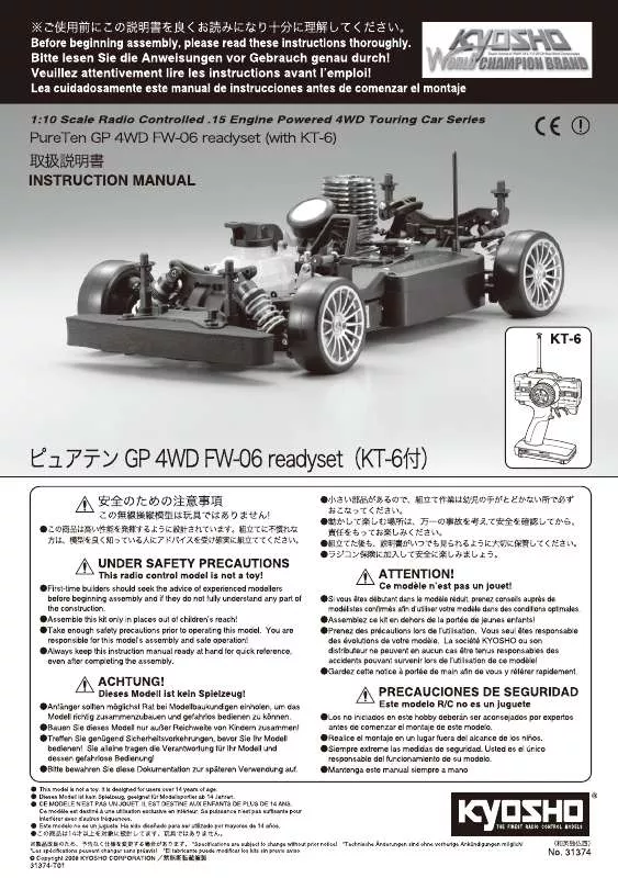 Mode d'emploi KYOSHO GP 4WD FW-06