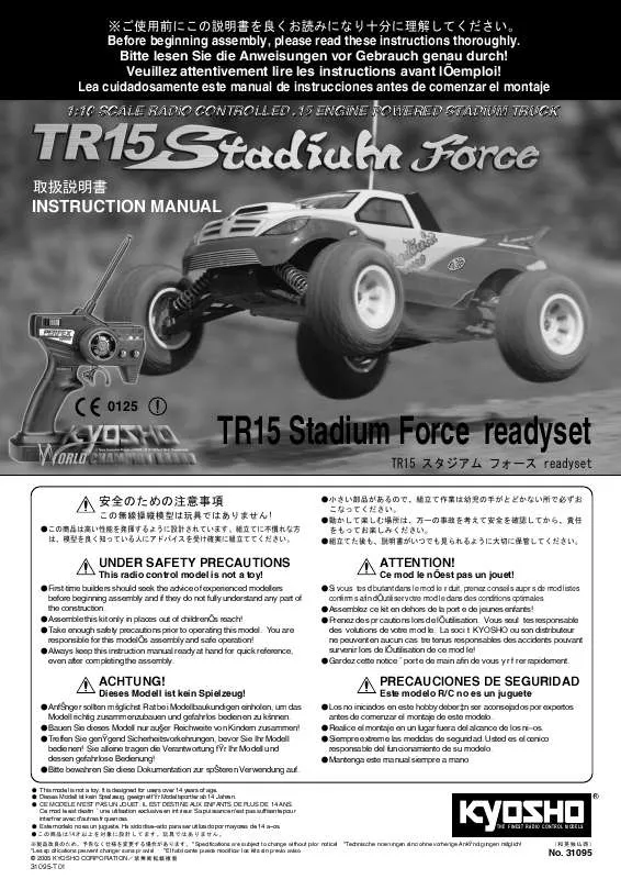 Mode d'emploi KYOSHO TR15 STADIUM FORCE