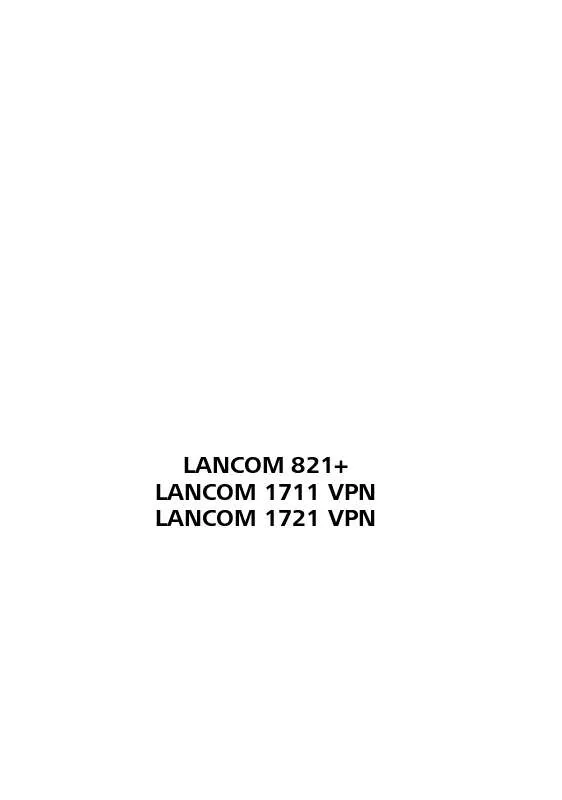 Mode d'emploi LANCOM 821 PLUS