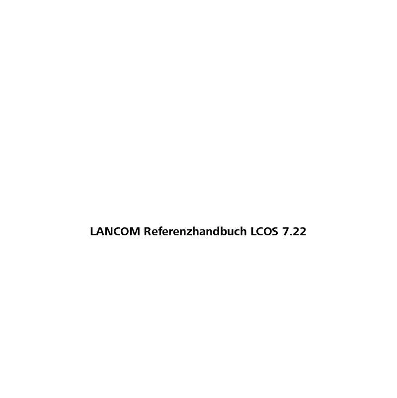 Mode d'emploi LANCOM REFERENZHANDBUCH LCOS 7.22