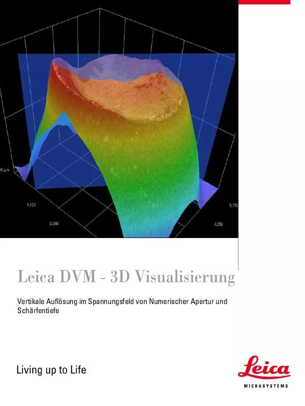 Mode d'emploi LEICA DVM - 3D
