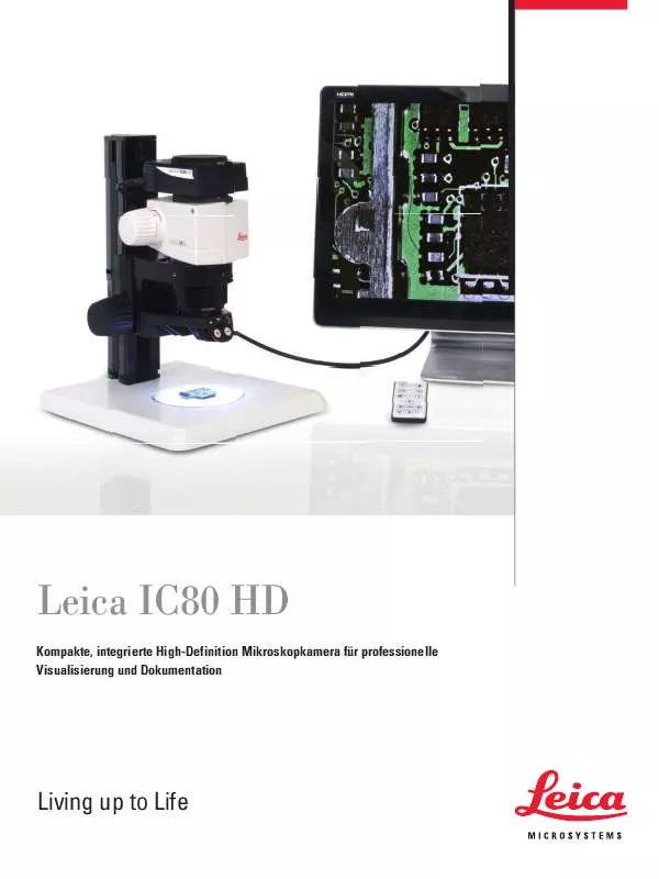 Mode d'emploi LEICA IC 80 HD